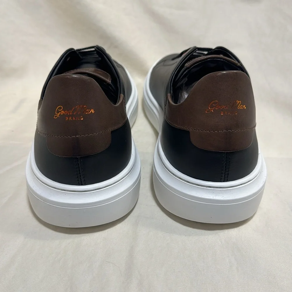 NEW Good Man Brand Legend London Black Dark Vachetta Leather Sneakers